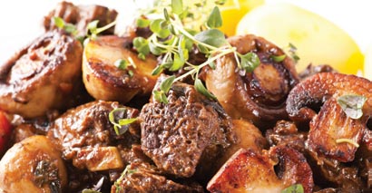Golden Glow Buffet Menu Filet Steak Dish